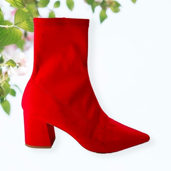 Missguided Shoes - RED Nylon Boots